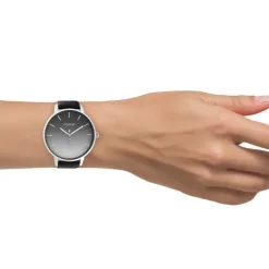 Oozoo Damen Armbanduhr Timepieces Analog Leder schwarz UOC10834
