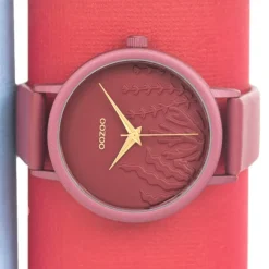 Oozoo Damen Armbanduhr Timepieces Analog Leder violett UOC10609