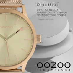Oozoo Damen Armbanduhr Timepieces Analog Metall rosegold UOC10054