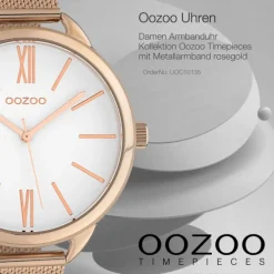 Oozoo Damen Armbanduhr Timepieces Analog Metall rosegold UOC10135
