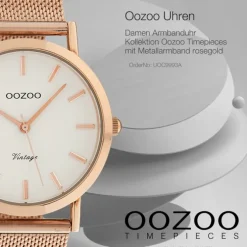 Oozoo Damen Armbanduhr Timepieces Analog Metall rosegold UOC9993A
