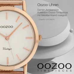Oozoo Damen Armbanduhr Timepieces Analog Metall rosegold UOC9997A
