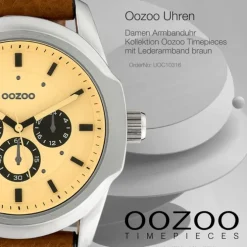 Oozoo Damen Armbanduhr Timepieces Analog Leder braun UOC10316