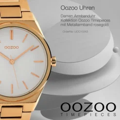 Oozoo Damen Armbanduhr Timepieces Analog Metall rosegold UOC10343