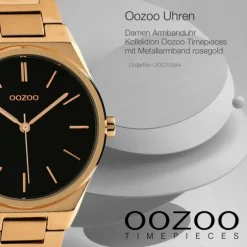 Oozoo Damen Armbanduhr Timepieces Analog Metall rosegold UOC10344
