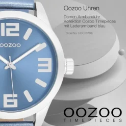 Oozoo Damen Armbanduhr Timepieces Analog Leder blau UOC1079A