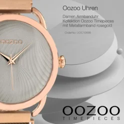 Oozoo Damen Armbanduhr Timepieces Analog Metall rosegold UOC10698