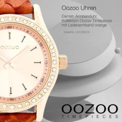 Oozoo Damen Armbanduhr Timepieces Analog Leder orange UOC8007A