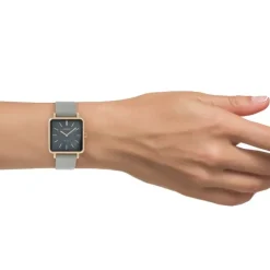 Oozoo Damen Armbanduhr Timepieces Analog Metall dunkelgrau UOC9947A