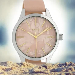 Oozoo Damen Armbanduhr Timepieces C10072 Quarzwerk Leder rosa UOC10072