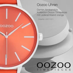 Oozoo Damen Armbanduhr Timepieces Analog Leder orange UOC11071