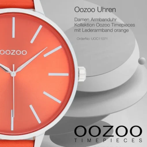 Oozoo Damen Armbanduhr Timepieces Analog Leder orange UOC11071