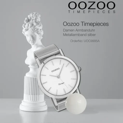 Oozoo Damen Armbanduhr Timepieces Analog Metall silber UOC9995A