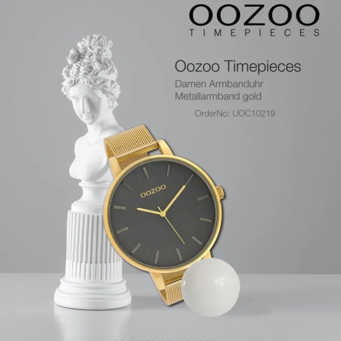Oozoo Damen Armbanduhr Timepieces Analog Metall gold UOC10219
