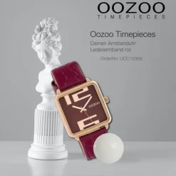 Oozoo Damen Armbanduhr Timepieces Analog Leder rot UOC10368