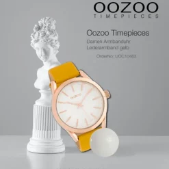 Oozoo Damen Armbanduhr Timepieces Analog Leder gelb UOC10463