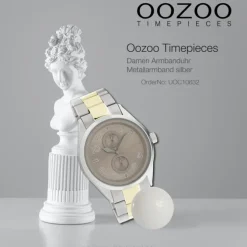 Oozoo Damen Armbanduhr Timepieces Analog Metall silber gold UOC10632