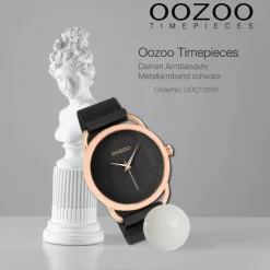 Oozoo Damen Armbanduhr Timepieces Analog Metall schwarz UOC10699