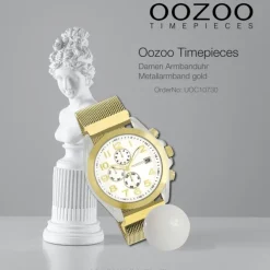 Oozoo Damen Armbanduhr Timepieces Analog Metall gold UOC10730