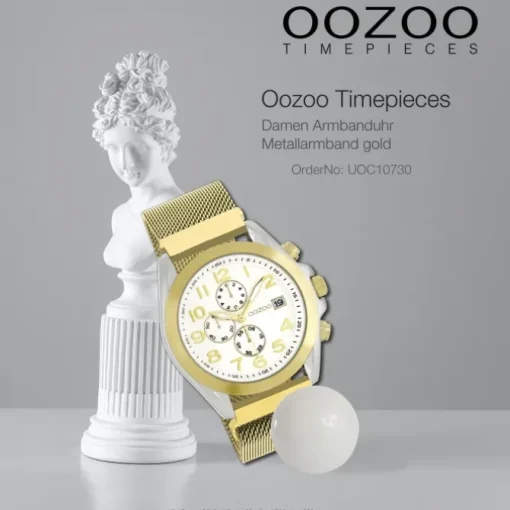 Oozoo Damen Armbanduhr Timepieces Analog Metall gold UOC10730