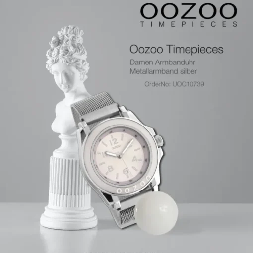 Oozoo Damen Armbanduhr Timepieces Analog Metall silber UOC10739