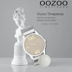 Oozoo Damen Armbanduhr Timepieces Analog Metall silber UOC10865