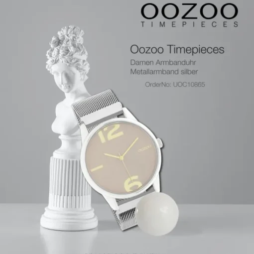 Oozoo Damen Armbanduhr Timepieces Analog Metall silber UOC10865