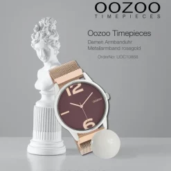 Oozoo Damen Armbanduhr Timepieces Analog Metall rosegold UOC10868