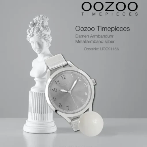 Oozoo Damen Armbanduhr Timepieces Analog Metall silber UOC9115A