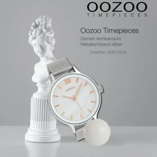 Oozoo Damen Armbanduhr Timepieces Analog Metall silber UOC10230