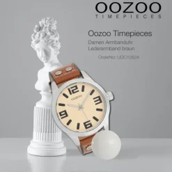Oozoo Damen Armbanduhr Timepieces Analog Leder braun UOC1052A
