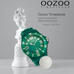 Oozoo Damen Armbanduhr Timepieces Analog Silikon grün UOC4331A