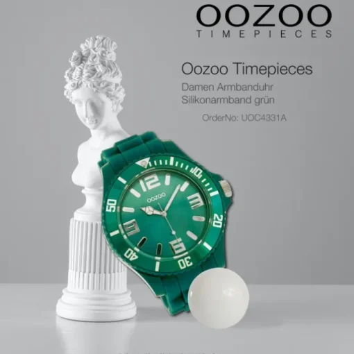 Oozoo Damen Armbanduhr Timepieces Analog Silikon grün UOC4331A