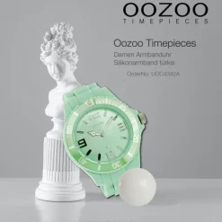 Oozoo Damen Armbanduhr Timepieces Analog Silikon türkis UOC4342A