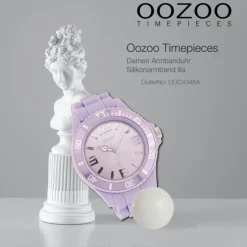 Oozoo Damen Armbanduhr Timepieces Analog Silikon lila UOC4346A