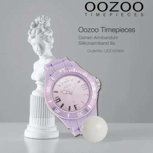Oozoo Damen Armbanduhr Timepieces Analog Silikon lila UOC4346A