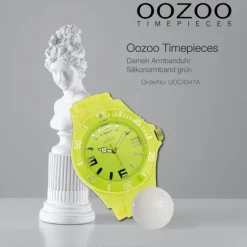 Oozoo Damen Armbanduhr Timepieces Analog Silikon grün UOC4347A