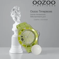 Oozoo Damen Armbanduhr Timepieces Analog Silikon grün UOC4349A