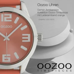 Oozoo Damen Armbanduhr Timepieces C10675 Analog Leder orange UOC10675