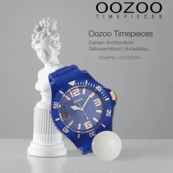 Oozoo Damen Armbanduhr Timepieces Analog Silikon dunkelblau UOC5029A