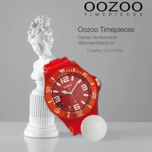 Oozoo Damen Armbanduhr Timepieces Analog Silikon rot UOC5030A