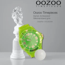 Oozoo Damen Armbanduhr Timepieces Analog Silikon grün UOC5038A