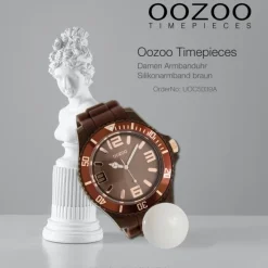 Oozoo Damen Armbanduhr Timepieces Analog Silikon braun UOC5039A