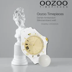 Oozoo Damen Armbanduhr Timepieces Analog Silikon weiß UOC5043A