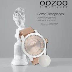 Oozoo Damen Armbanduhr Timepieces Analog Leder rosa UOC6117A