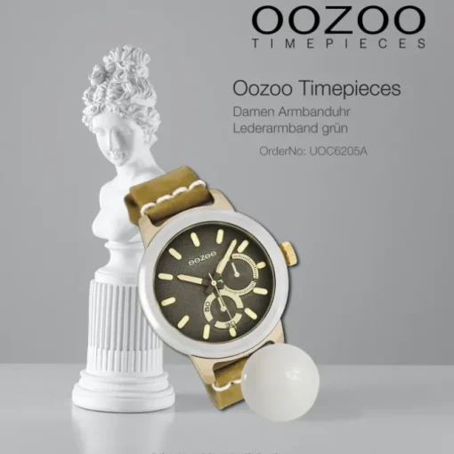Oozoo Damen Armbanduhr Timepieces Analog Leder grün UOC6205A