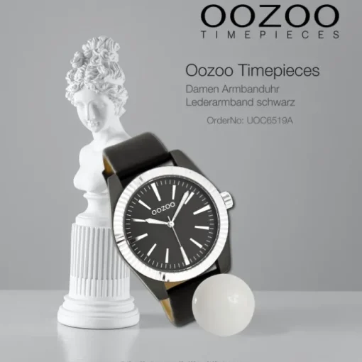 Oozoo Damen Armbanduhr Timepieces Analog Leder schwarz UOC6519A