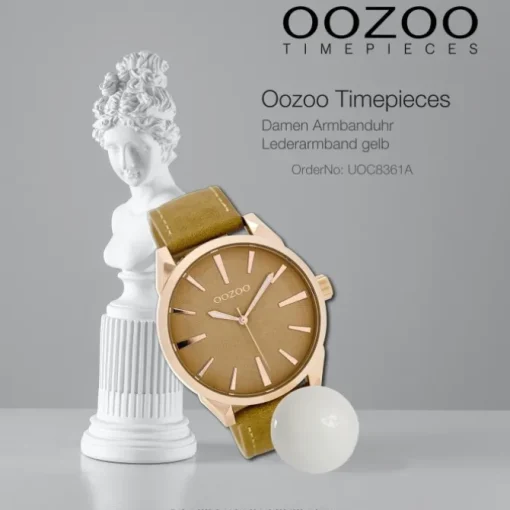 Oozoo Damen Armbanduhr Timepieces Analog Leder gelb UOC8361A