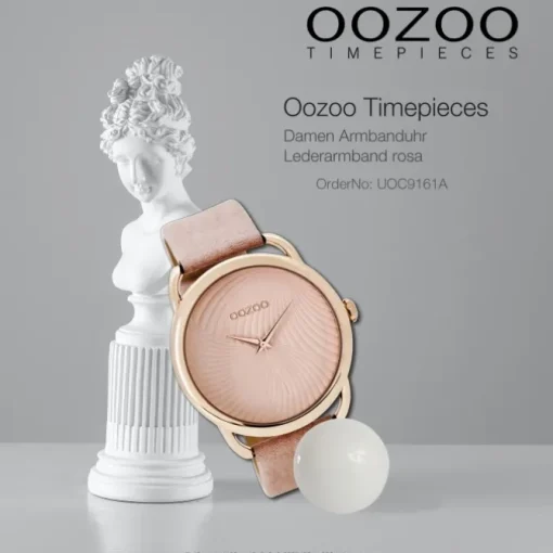 Oozoo Damen Armbanduhr Timepieces Analog Leder rosa UOC9161A