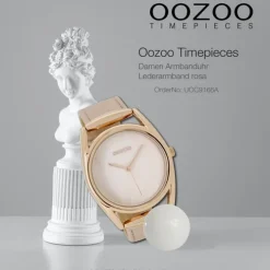 Oozoo Damen Armbanduhr Timepieces Analog Leder rosa UOC9166A